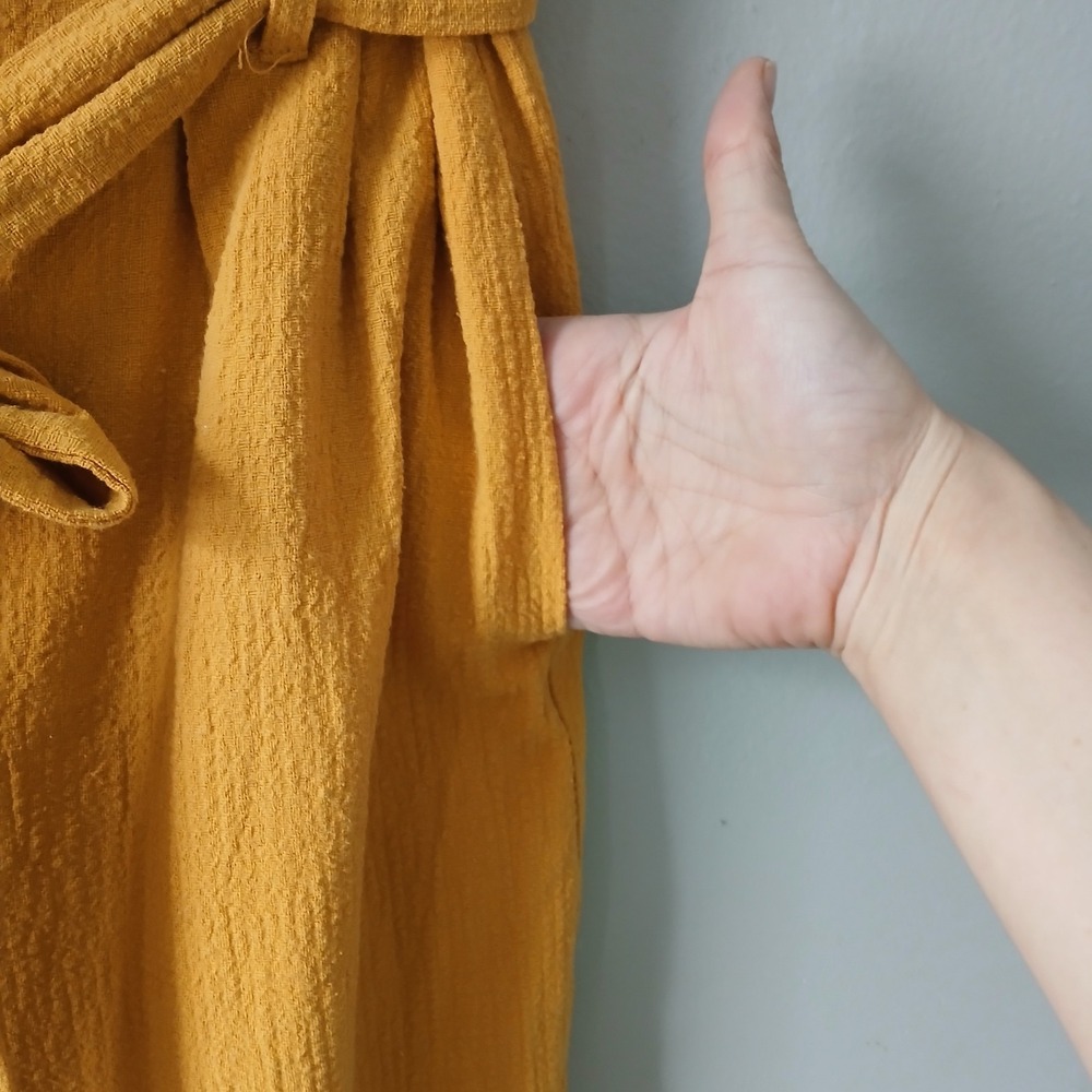 Lost + Wander Anthropologie Women's Size Medium Belted Pants Gold Yellow NWT!!! - Picture 8 of 16